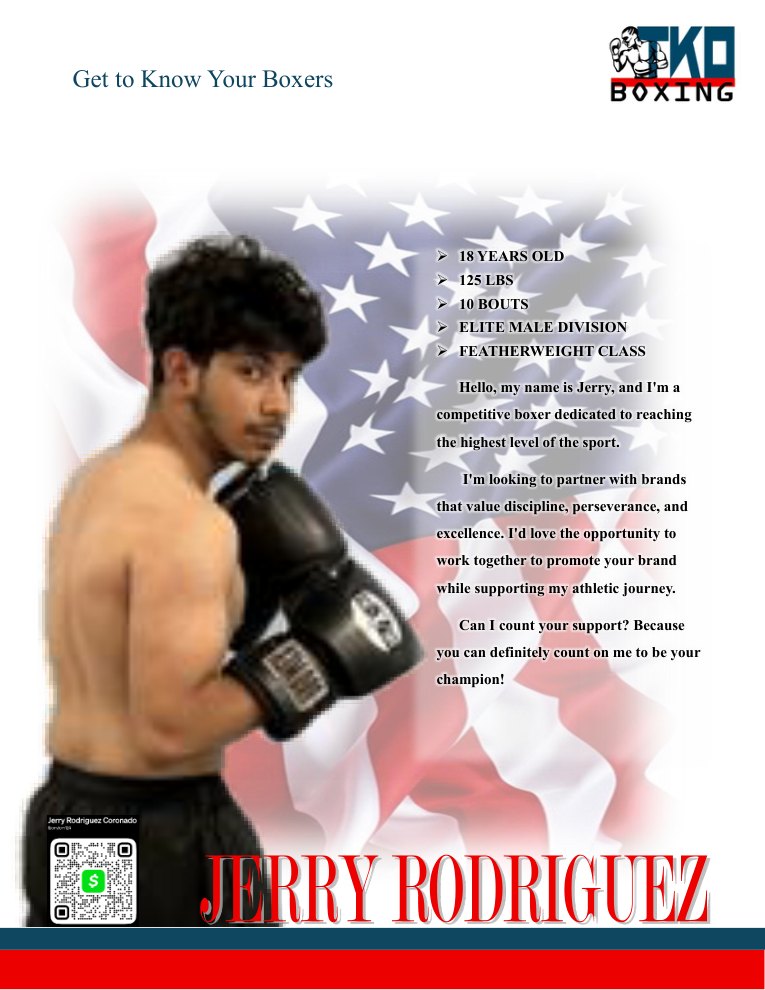 Jerry Rodriguez's profile in the sponsorship package
